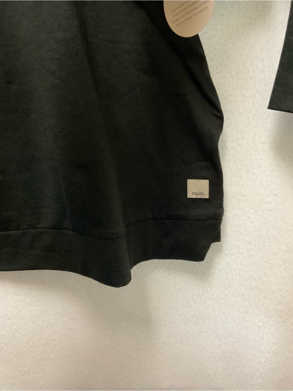 Vuori Black Hooded Pullover with Contrast Drawcords - Picture 4 of 6